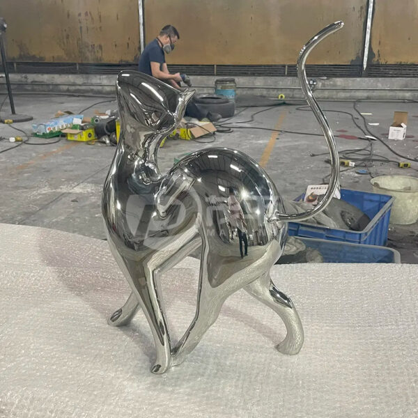 Cat Stainless Steel Sculpture