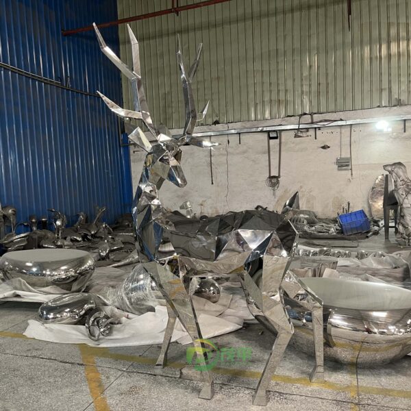 Factory Direct Sales Deer Stainless Steel Sculpture - Image 3