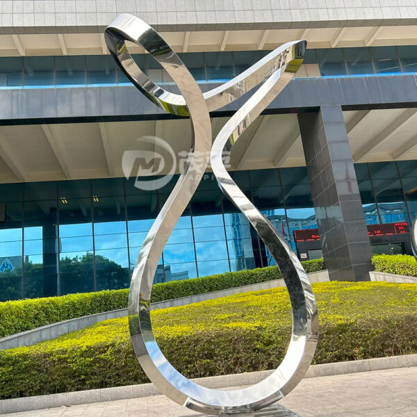 Large Abstract Line Stainless Steel Sculpture
