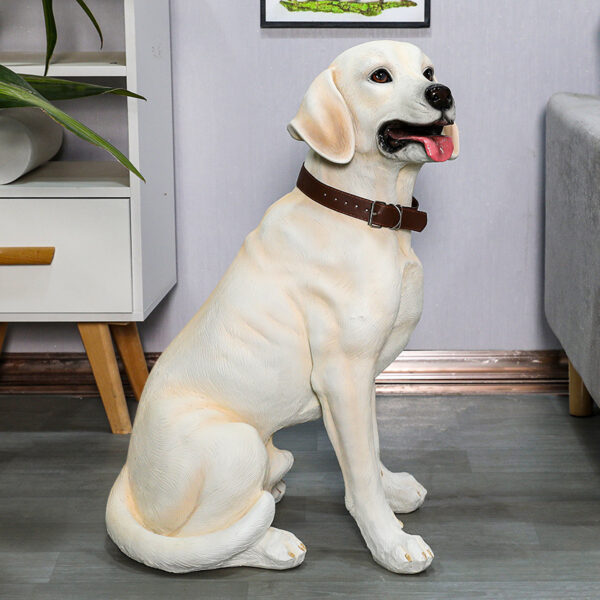 Life Size Dog Fiberglass Sculpture