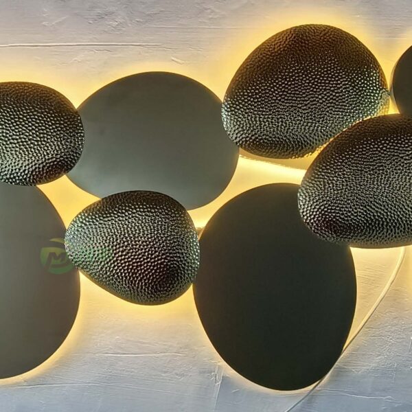 Lighted Stainless Steel Wall Decoration - Image 2