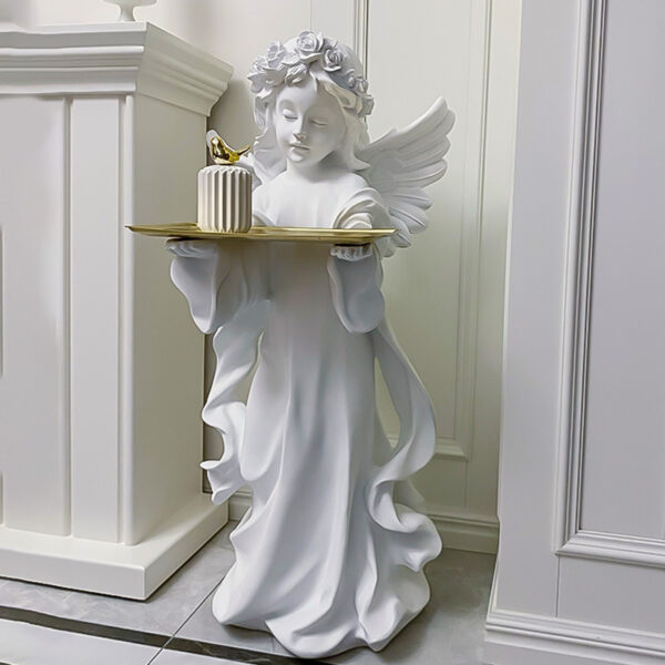 White Angel Fiberglass Sculpture