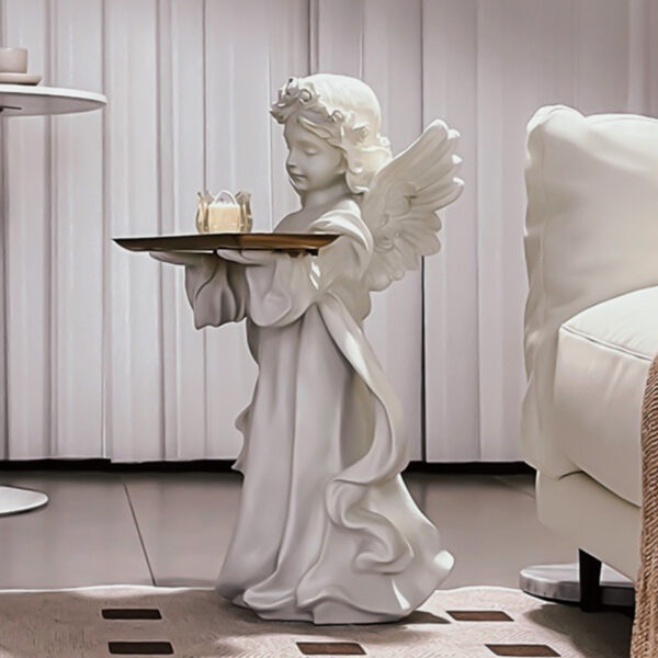White Angel Fiberglass Sculpture - Image 2