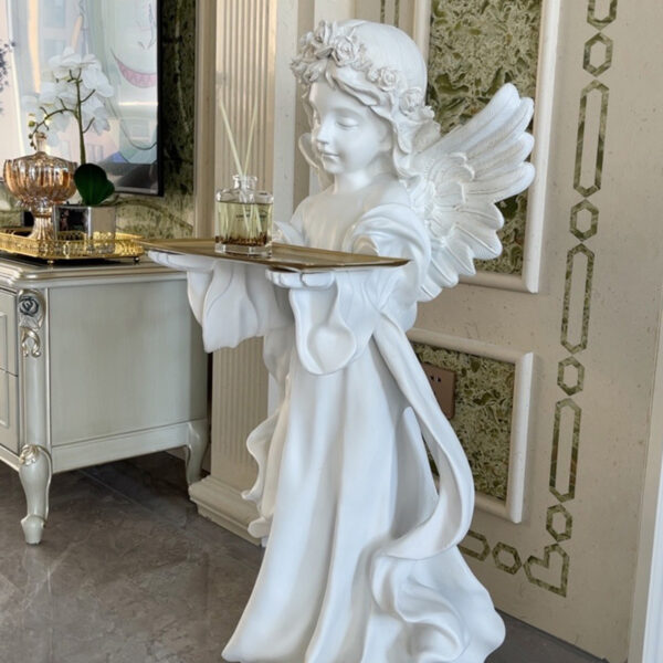 White Angel Fiberglass Sculpture - Image 4