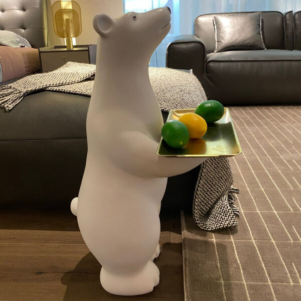 Polar Bear Fiberglass Sculpture - Image 3