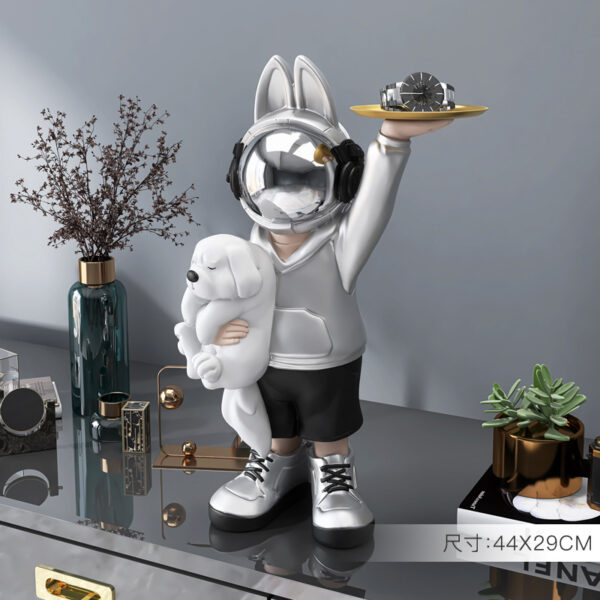Space Rabbit Fiberglass Sculpture - Image 3