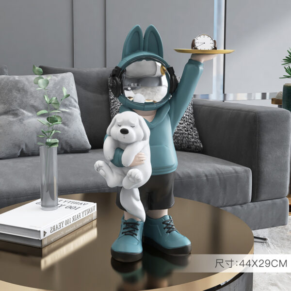 Space Rabbit Fiberglass Sculpture - Image 2