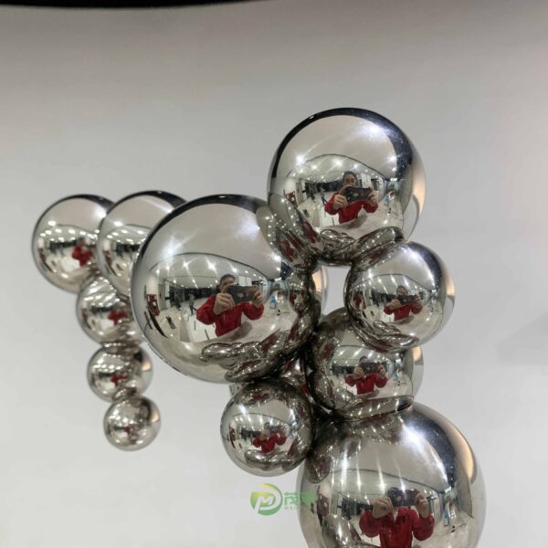 Abstract Sphere Stainless Steel Sculpture - Image 2