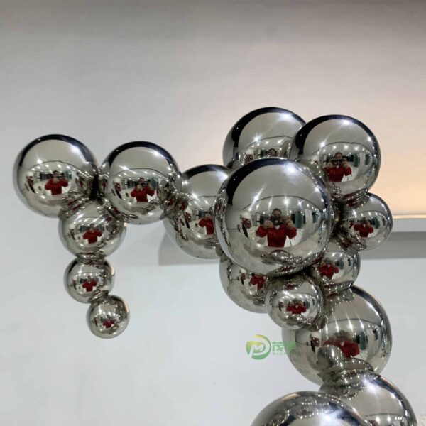 Abstract Sphere Stainless Steel Sculpture - Image 6