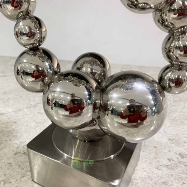 Abstract Sphere Stainless Steel Sculpture - Image 3