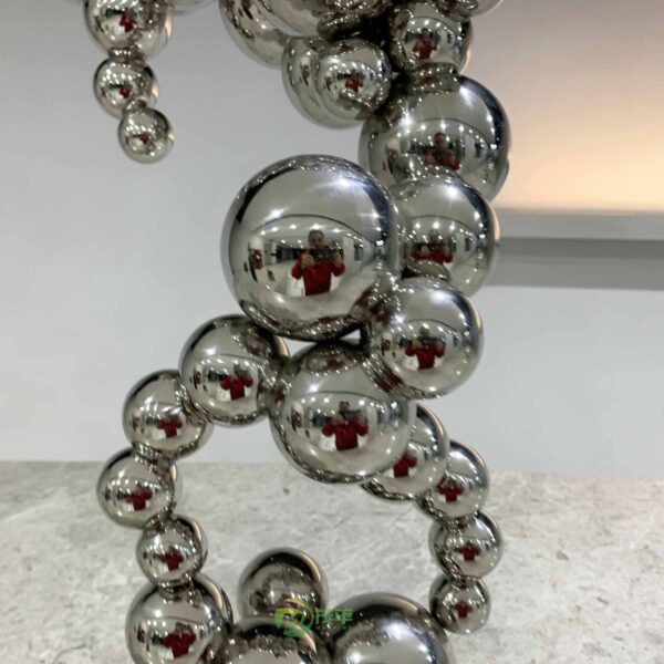Abstract Sphere Stainless Steel Sculpture - Image 4