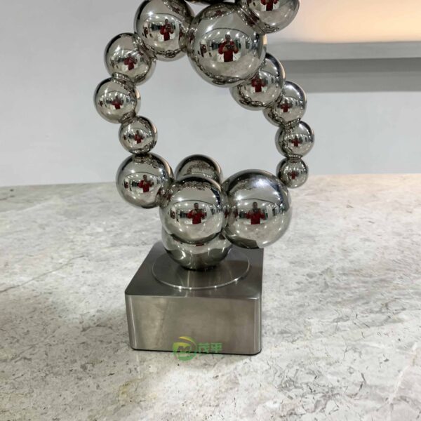 Abstract Sphere Stainless Steel Sculpture - Image 5