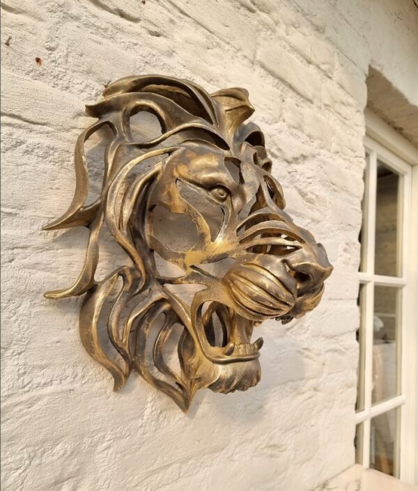 Lion Head Sculpture Wall Decor - Image 5