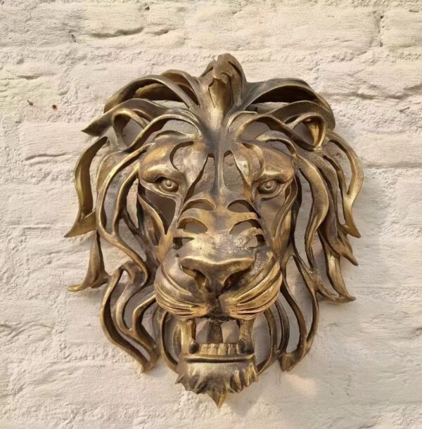 Lion Head Sculpture Wall Decor