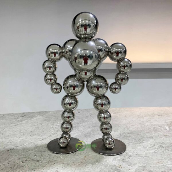 Ball man stainless steel sculpture - Image 6