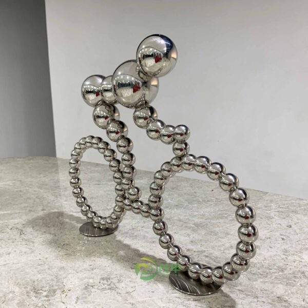 Bicycle Man Stainless steel sculpture - Image 2