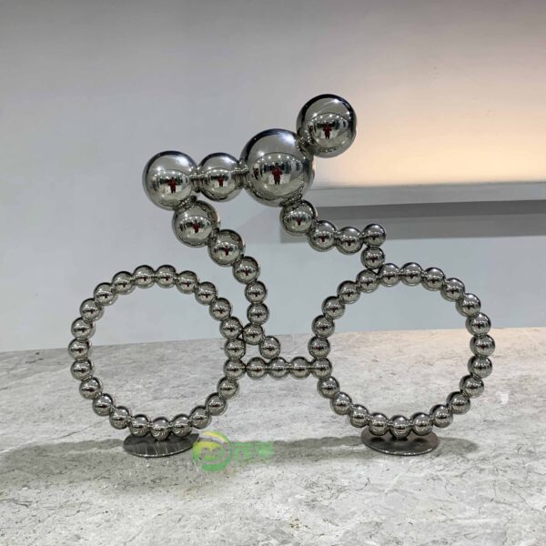 Bicycle Man Stainless steel sculpture