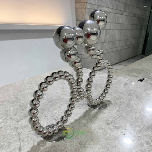 Bicycle Man Stainless steel sculpture - Image 4