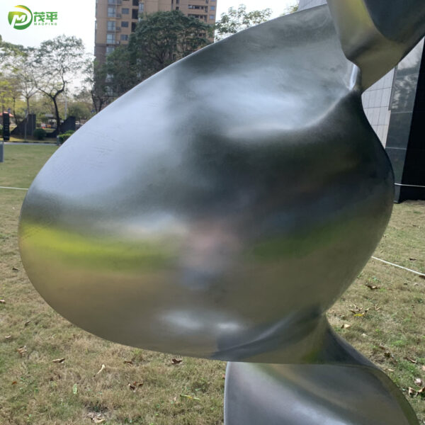 Abstract Bending Scribing Stainless Steel Sculpture - Image 6