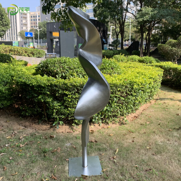 Abstract Bending Scribing Stainless Steel Sculpture - Image 3