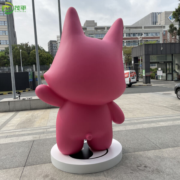 Cartoon Cat Fiberglass Sculpture - Image 5