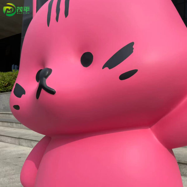 Cartoon Cat Fiberglass Sculpture - Image 4