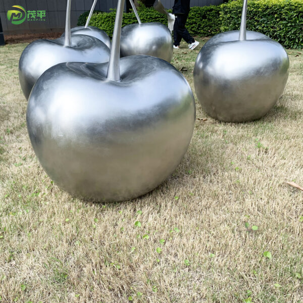 Cherry stainless steel sculpture - Image 6