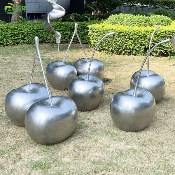 Cherry stainless steel sculpture - Image 5