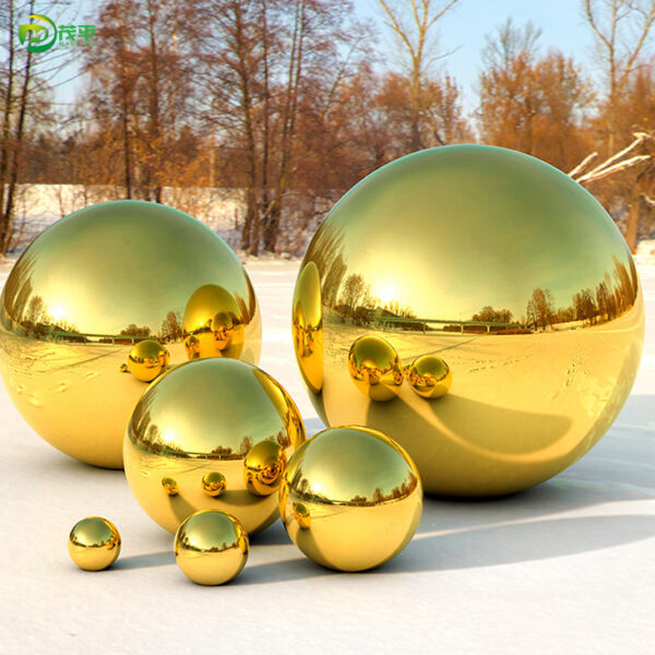 Stainless Steel Ball Mirror Light Hollow 304 Stainless Steel Sphere - Image 3