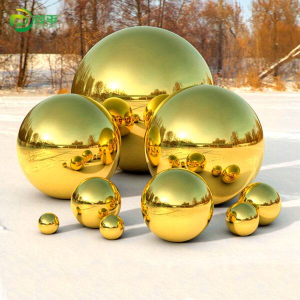 Gold Boutique Stainless Steel Hollow Sphere
