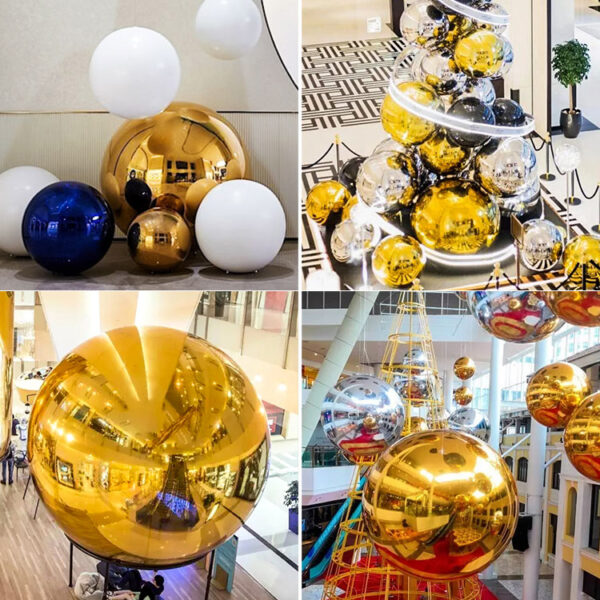 Gold Boutique Stainless Steel Hollow Sphere - Image 4