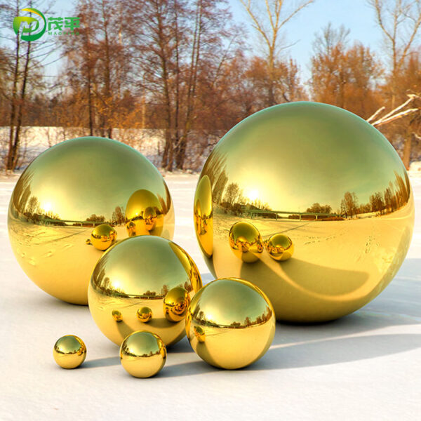 Gold Boutique Stainless Steel Hollow Sphere - Image 3