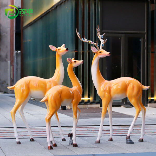 Deer fiberglass sculpture