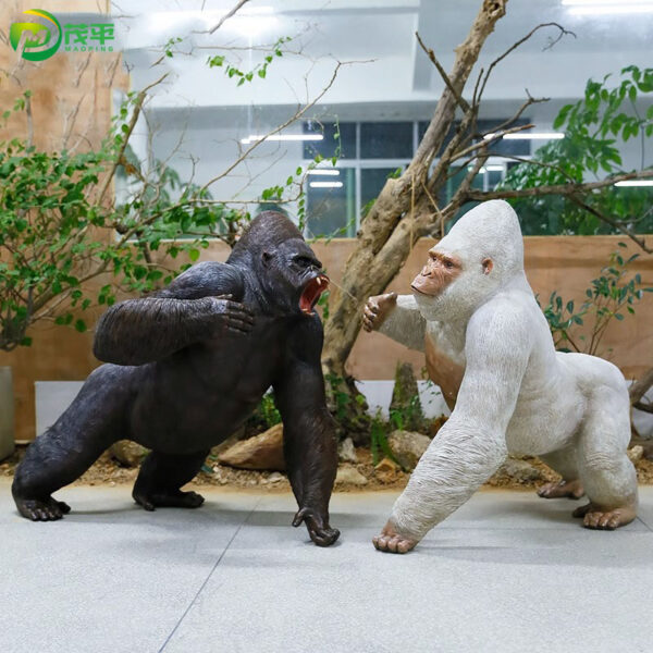 Fiberglass gorilla sculpture