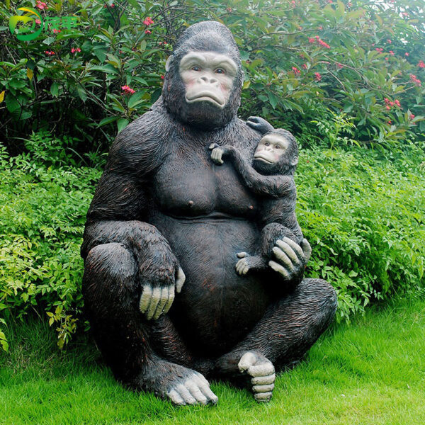 Fiberglass gorilla sculpture - Image 4