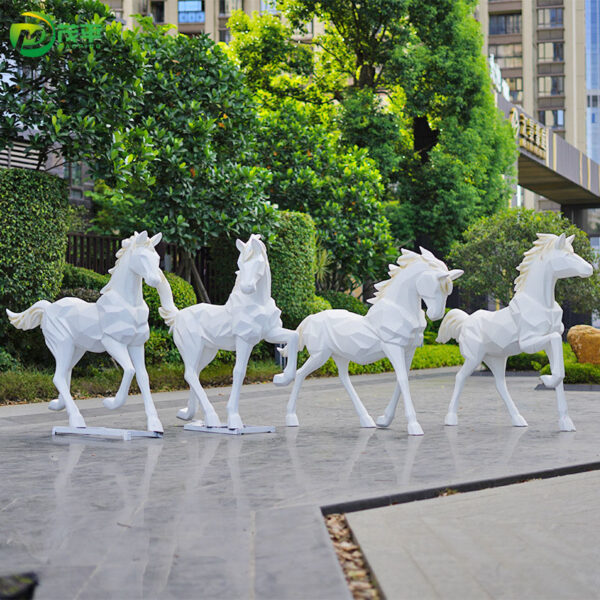 Horse stainless steel sculpture