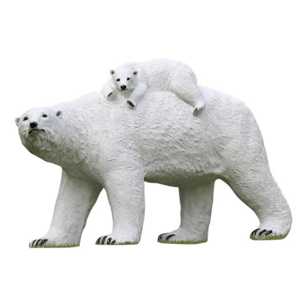 Fiberglass polar bear sculpture - Image 4
