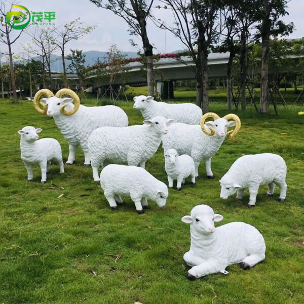 Fiberglass sheep sculpture - Image 5