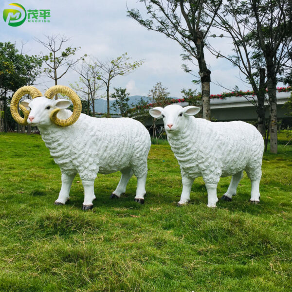 Fiberglass sheep sculpture - Image 4