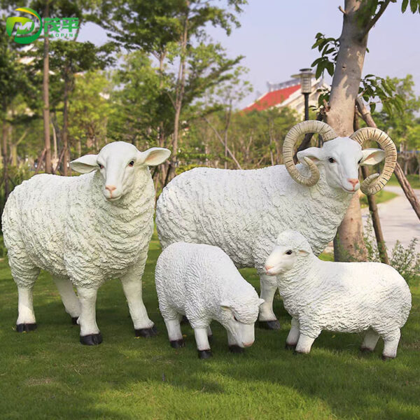 Fiberglass sheep sculpture - Image 3