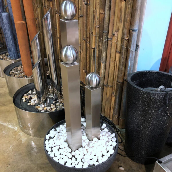 Table Fountain Brushed Stainless Steel Sphere - Image 6