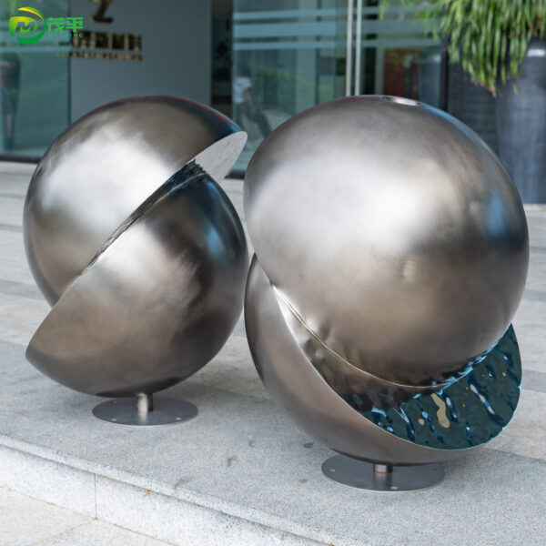 Abstract Decorative Stainless Steel Sphere - Image 2