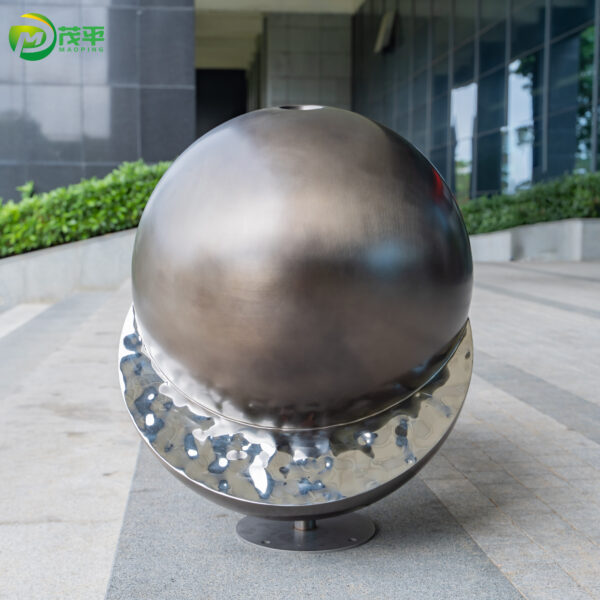 Abstract Decorative Stainless Steel Sphere - Image 6