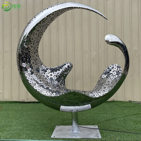 Abstract moon sculpture