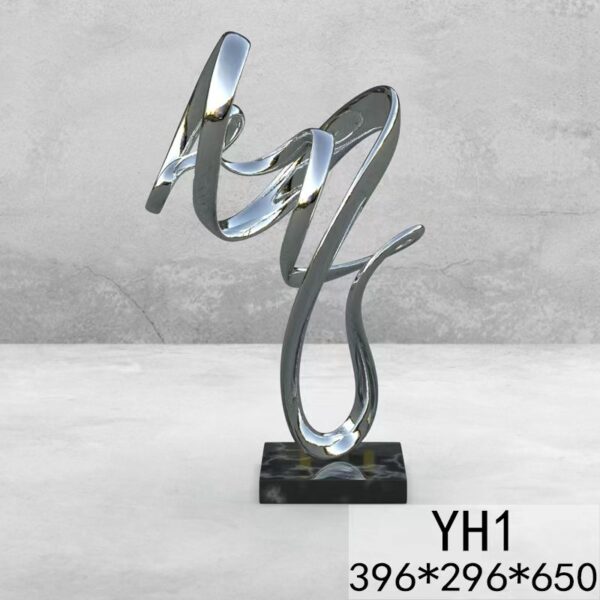 Abstract Stainless Steel Ornaments—YH1