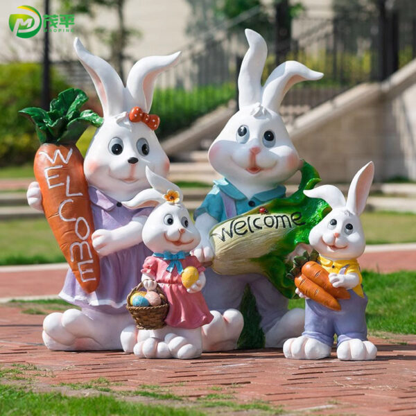 Rabbit Fiberglass Sculpture