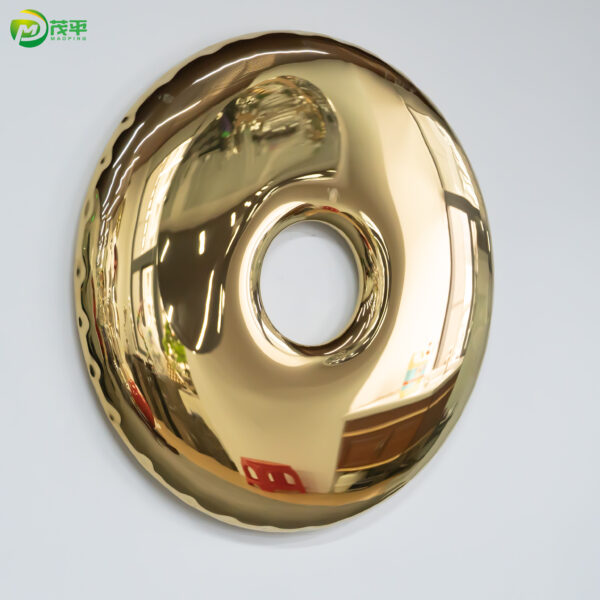 Gold donut wall decoration