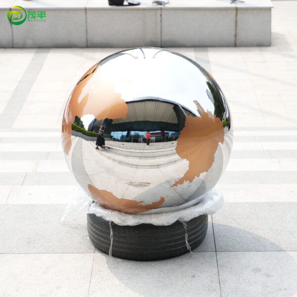 Earth stainless steel sculpture