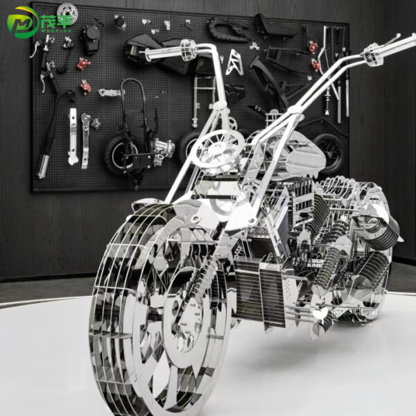 Motorcycle Stainless Steel Sculpture