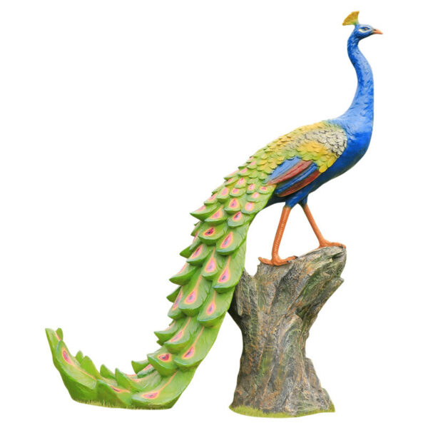 Fiberglass Peacock Sculpture - Image 6